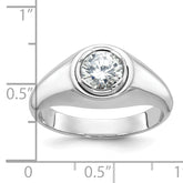 14k White Gold Men's Diamond Ring Mounting (No Stones Included)