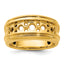14k Polished and Grooved Mens Channel Ring Mounting, Mounting Only - Sophia Jewelers