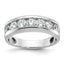 14k White Gold Men's Polished 1 Carat AA Quality Diamond Ring - Sophia Jewelers