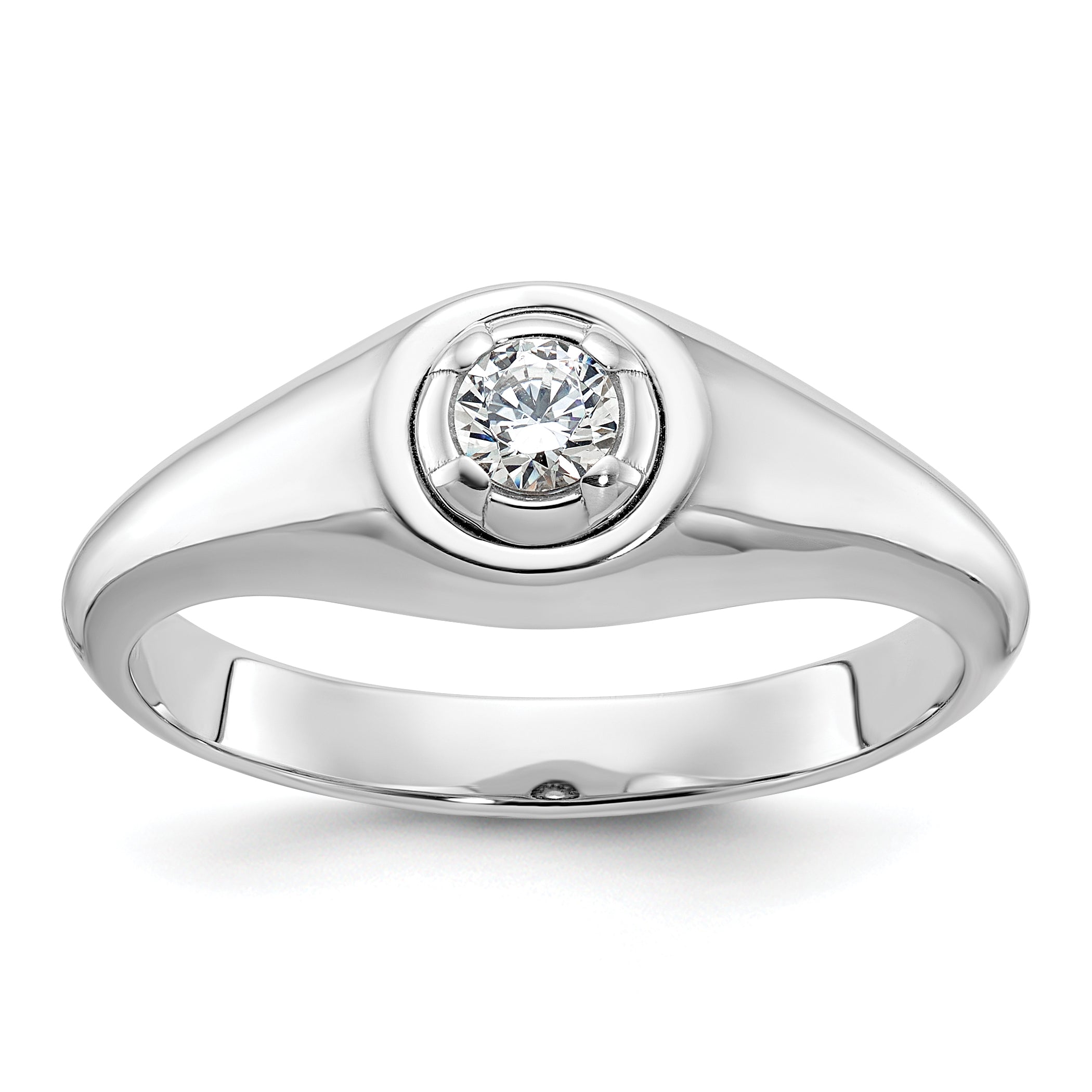 14k White Gold Men's Diamond Ring Mounting (No Stones Included)