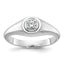 14k White Gold Men's Diamond Ring Mounting (No Stones Included)