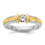 14k Two-Tone 1/3 carat Lab Grown Diamond VS/SI+ G+ Complete Ladies Wedding Band - Sophia Jewelers