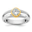 14k Two-Tone 1 carat Lab Grown Diamond VS/SI+ G+ Complete Men's Wedding Band - Sophia Jewelers