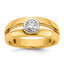 14k Two-Tone 1/3 carat Lab Grown Diamond VS/SI+ G+ Complete Ladies Wedding Band - Sophia Jewelers