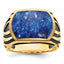 14k Yellow Gold Mens Lapis Ring Mounting, Mounting Only - Sophia Jewelers