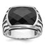14k White Gold Mens Onyx Ring Mounting, Mounting Only - Sophia Jewelers