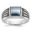 14k White Gold Mens Square Gemstone Ring Mounting, Mounting Only - Sophia Jewelers