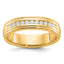 10k Men's Polished and Milgrain 11-Stone 1/4 Carat A Quality Diamond Ring
