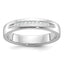 14k White Gold Men's Polished and Grooved Square 10-Stone Ring Mounting, Mounting Only - Sophia Jewelers
