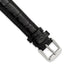 Crocodile Grain Leather Watch Band in Black, 18mm - Sophia Jewelers