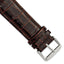 Crocodile-Grain Chronograph Watch Band in Dark Brown Leather, 24mm