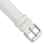 18mm Long White Crocodile Grain Chronograph Leather with Silver-tone Buckle 8.5 inch Watch Band