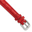 12mm Red Crocodile Grain Chronograph Leather with Silver-tone Buckle 6.75 inch Watch Band