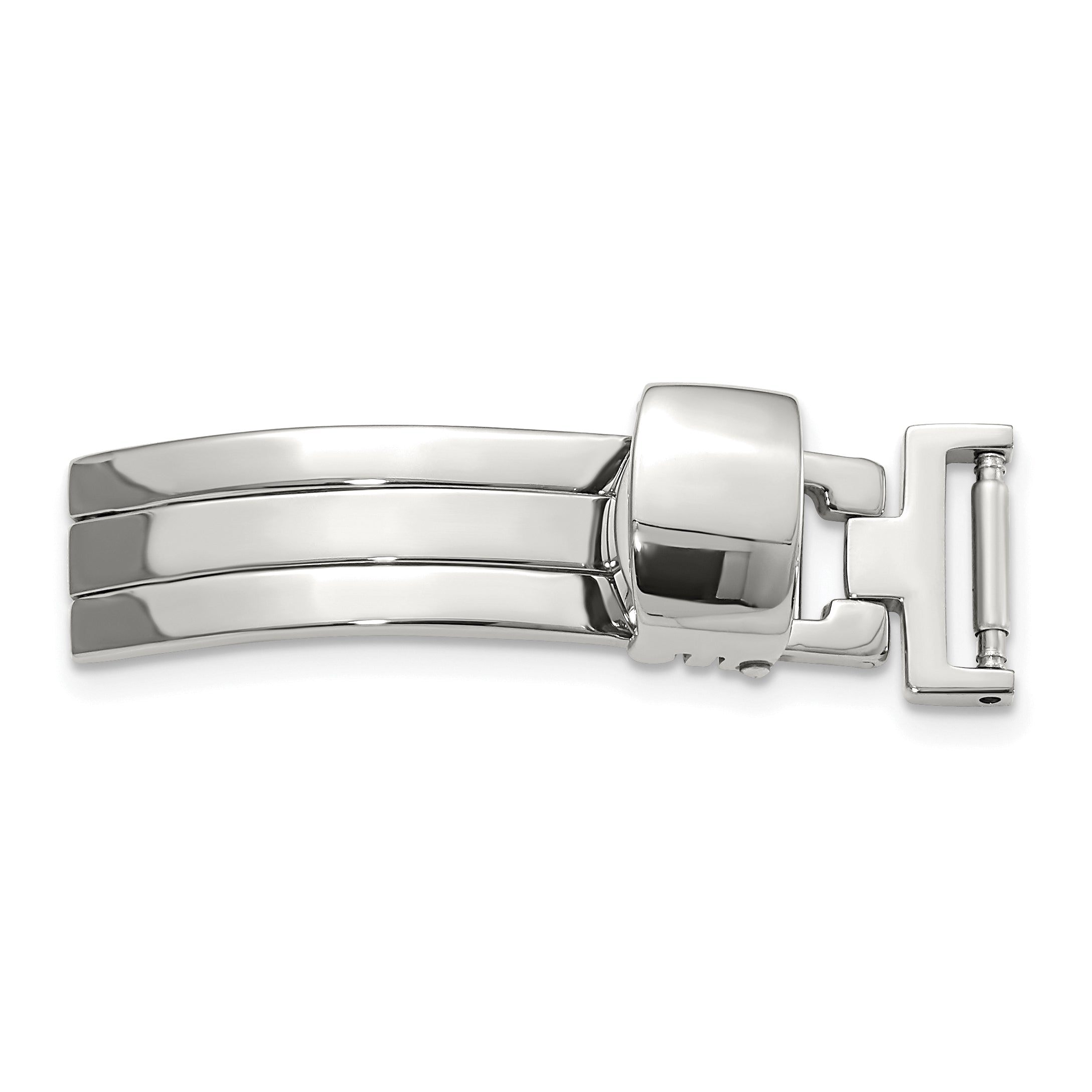 10mm Silver-tone Deployment Buckle