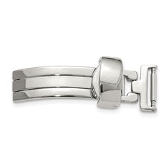 12mm Silver-tone Deployment Buckle