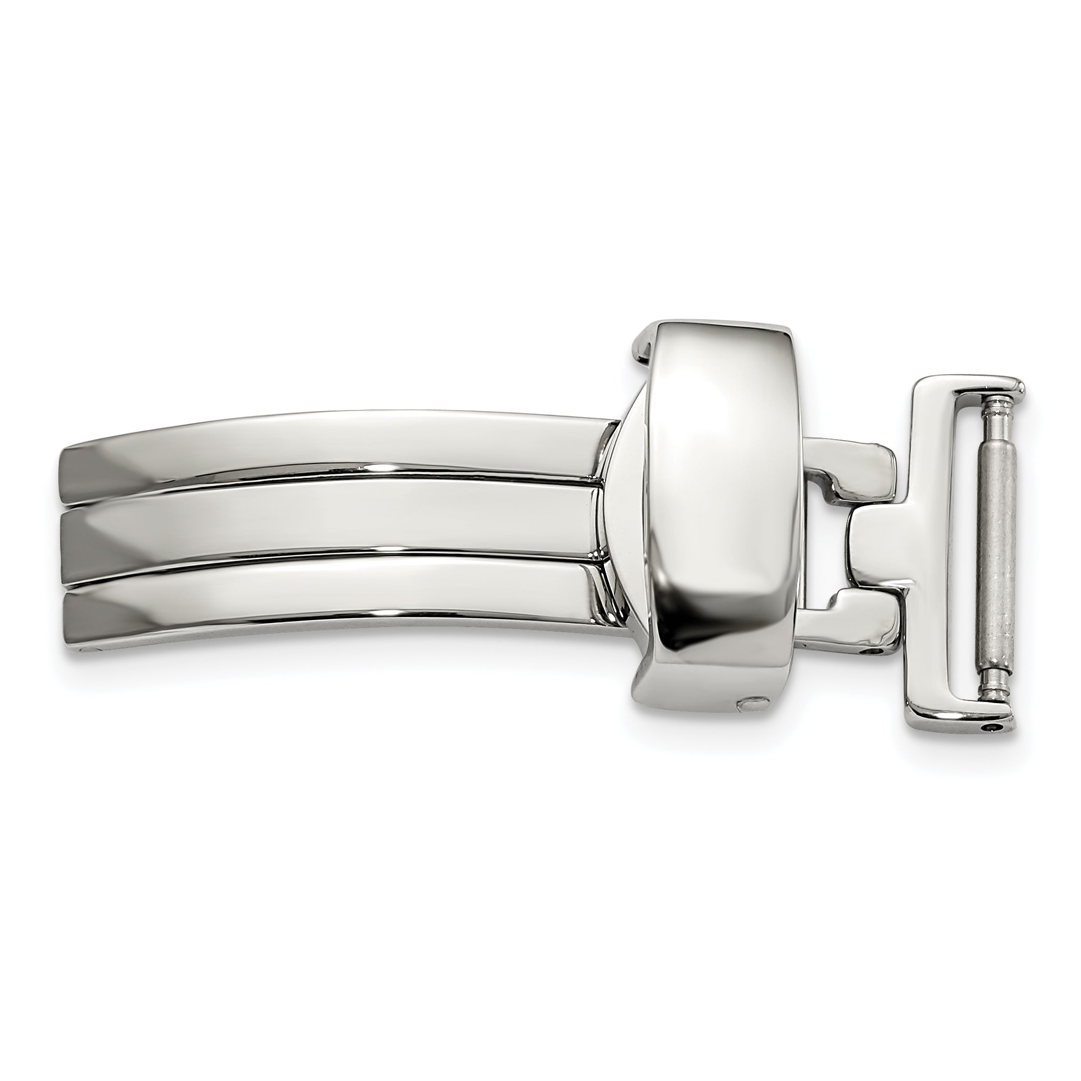 14mm Silver-tone Deployment Buckle