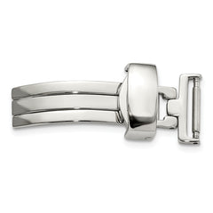 14mm Silver-tone Deployment Buckle