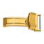 Stainless Steel Watch Band with Gold-Tone Buckle 16mm