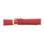 15mm Red Smooth Leather Gold-tone Buckle Watch Band - Sophia Jewelers