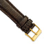 12mm Long Brown Genuine Lizard Leather with Gold-tone Buckle 7.75 inch Watch Band