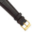 Genuine Lizard Watch Band in Brown with Gold-Tone Buckle, 20mm