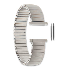 Mens Long 16-20mm Satin Stainless Steel 7.25 inch Expansion Watch Band