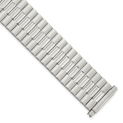 Mens Long 17-22mm Satin and Polished Stainless Steel 7.25 inch Expansion Watch Band