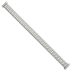 Ladies Long 9-13mm Satin and Polished Stainless Steel 6.75 inch Expansion Watch Band