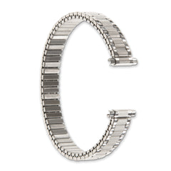 Ladies Long 9-13mm Satin and Polished Stainless Steel 6.75 inch Expansion Watch Band