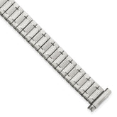 Ladies Long 9-13mm Satin and Polished Stainless Steel 6.75 inch Expansion Watch Band