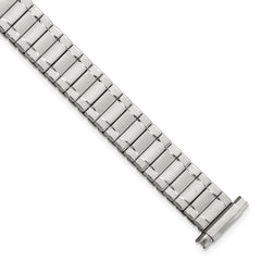 Ladies Long 9-13mm Satin and Polished Stainless Steel 6.75 inch Expansion Watch Band