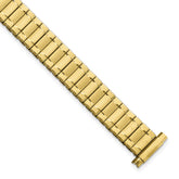 Ladies Long 9-13mm Satin and Polished Yellow IP-plated Stainless Steel 6.75 inch Expansion Watch Band