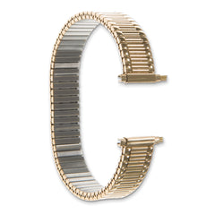 Ladies Long 12-16mm Yellow IP-plated Stainless Steel 6.75 inch Expansion Watch Band