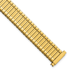 Ladies Long 12-16mm Yellow IP-plated Stainless Steel 6.75 inch Expansion Watch Band