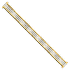 Ladies Long 12-16mm Two-tone IP-plated Stainless Steel 6.75 inch Expansion Watch Band