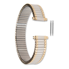 Ladies Long 12-16mm Two-tone IP-plated Stainless Steel 6.75 inch Expansion Watch Band