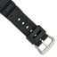 20mm Black Polyurethane Sport with Stainless Steel Buckle 8 inch Watch Band - Sophia Jewelers