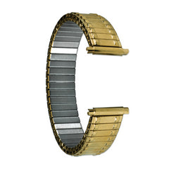 15-20mm Satin and Polished Yellow IP-plated Stainless Steel 6.25 inch Expansion Watch Band