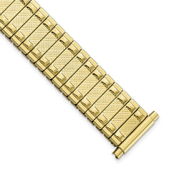 15-20mm Satin and Polished Yellow IP-plated Stainless Steel 6.25 inch Expansion Watch Band
