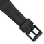 Black Acrylic Watch Band in Polyurethane, 15.5 to 22.5mm (Tapered)mm - Sophia Jewelers
