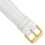 Teju Lizard Grain Leather Watch Band in White, 20mm