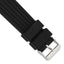 Striped Watch Band in Silicone Rubber, Brushed - Sophia Jewelers