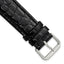 Alligator Grain Leather Watch Band in Black, 18mm