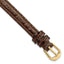 Brown Alligator-Grain Leather Watch Band with Gold-Tone Buckle - Sophia Jewelers