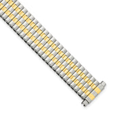 12-16mm Ladies Satin and Polished Two-tone Stainless Steel Thin-Flexo Expansion Link 5.75 inch Watch Band