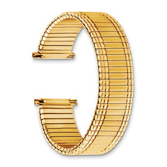 11-15mm Ladies Sanded and Polished Gold-tone Stainless Steel Thin-Flexo Expansion Link 6 inch Watch Band