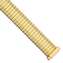 11-15mm Ladies Sanded and Polished Gold-tone Stainless Steel Thin-Flexo Expansion Link 6 inch Watch Band
