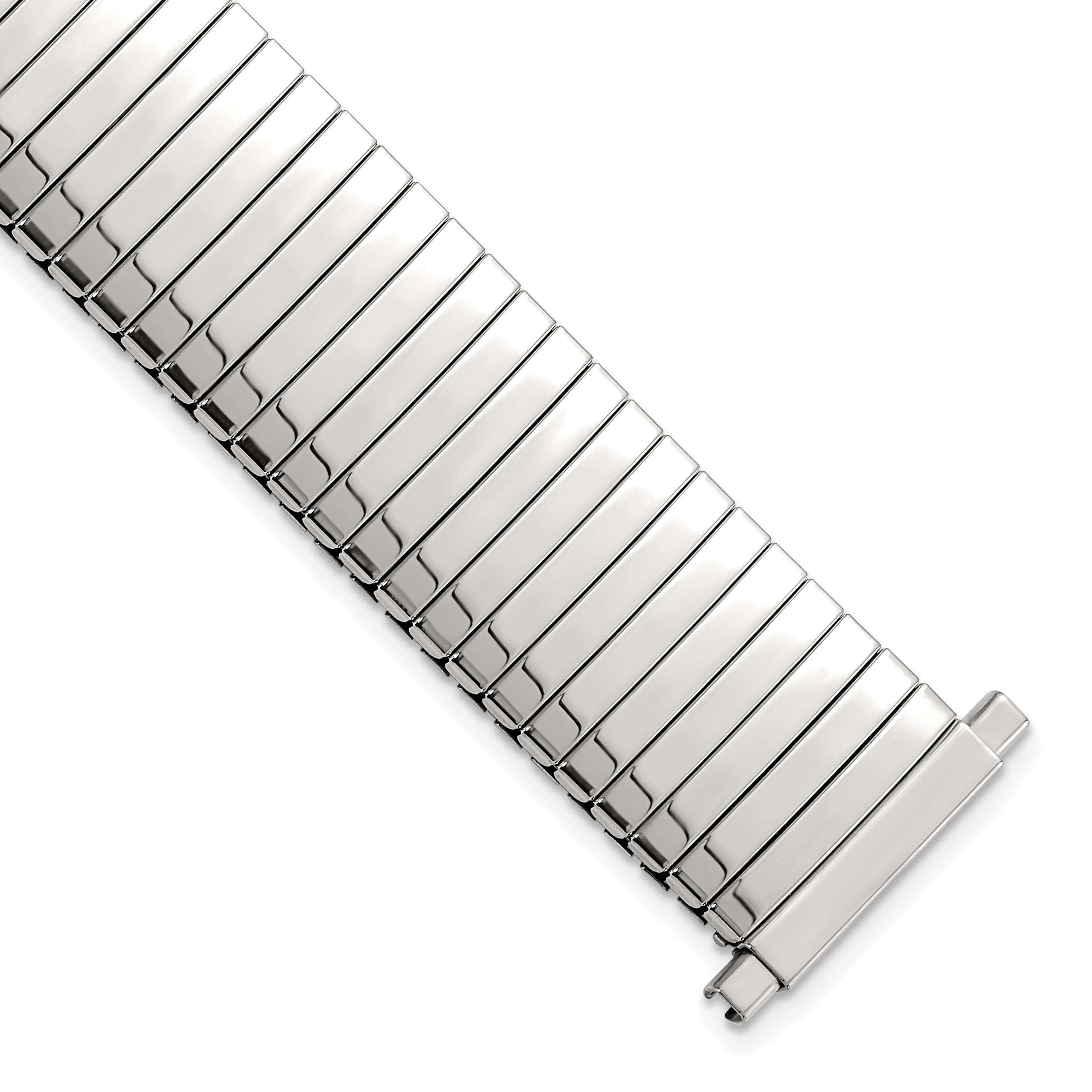 16-21mm Mens Stainless Steel Thin-Flexo Expansion Link 6.5 inch Watch Band