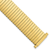 17-22mm Mens Satin Gold-tone Stainless Steel Thin-Flexo Satin Expansion 6.5 inch Watch Band
