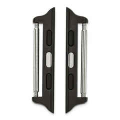 42mm Apple Watch Pair of Black Adapters Fits 24mm Watch Band